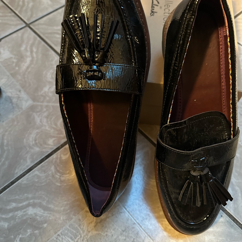 Women Black Loafers with Tassels